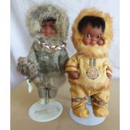 Atticsnoops Vintage Pair of Collectible Native Dolls