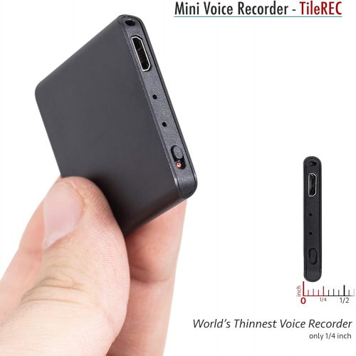  [아마존베스트]Attodigit@l TileRec - Slimmest Voice Activated Recorder with 145 Hours Recording Capacity, MP3 Records, 24 Hours Battery Time, Metal Case  by Atto Digital