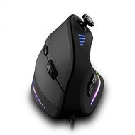 Attoe Vertical Mouse, Ergonomic USB Wired Vertical Mouse with [5 D Rocker] [10000 DPI] [11 Programmable Buttons], RGB Gaming Mouse for Gamer/PC/Laptop/Computer