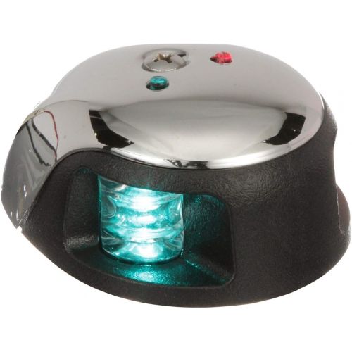  Attwood attwood LED 2-Mile Deck Mount Navigation Bow Light, Stainless Steel, RedGreen