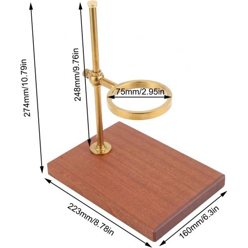  Atyhao Pour Over Coffee Filter Rack Drip Coffee Cup Holder Stand with Wood Base Adjustable Height Espresso Machine Parts