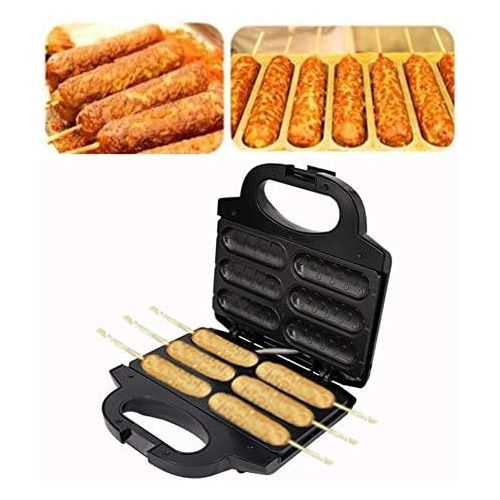  [아마존베스트]Atyhao Hot Dog Presser Maker 850W Home Corn Dog Sausage Muffin Cooking Machine Stainless Steel Non-Stick