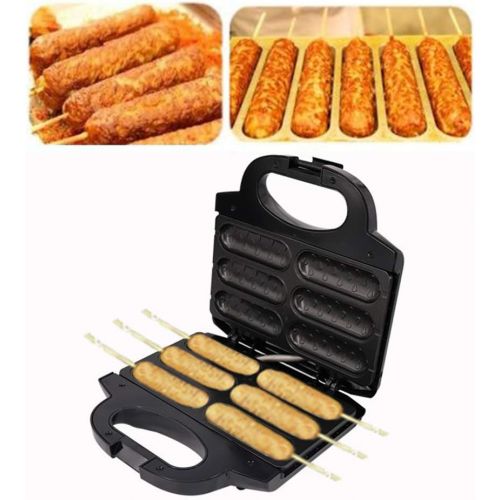  [아마존베스트]Atyhao Hot Dog Presser Maker 850W Home Corn Dog Sausage Muffin Cooking Machine Stainless Steel Non-Stick