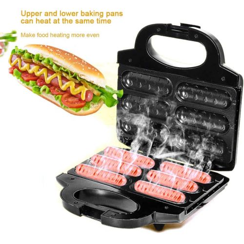  [아마존베스트]Atyhao Hot Dog Presser Maker 850W Home Corn Dog Sausage Muffin Cooking Machine Stainless Steel Non-Stick