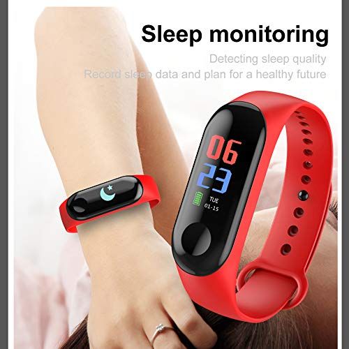  Aubess Fitness Armband mit Pulsmesser - M3 Wasserdicht IP68 Smart Fitness Tracker Uhr Farbbildschirm mit GPS Hochprazise Herzfrequenz-Blutdruckmessgerat
