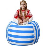 [아마존베스트]Aubliss Stuffed Animal Bean Bag Storage Chair, Beanbag Covers Only for Organizing Plush Toys. Turns into Bean Bag Seat for Kids When Filled. Premium Cotton Canvas. 38 Extra Large B