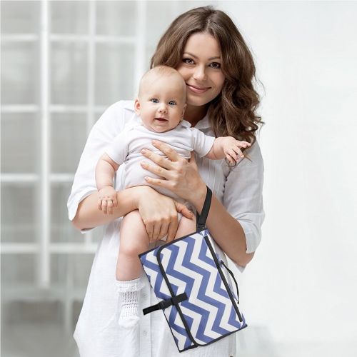  Baby Portable Changing Pad with Pockets - Diaper Clutch - Auchen Lightweight Travel Mat Station Diaper Bag for Infants and Newborns - Entirely Padded, Detachable and Wipeable Mat