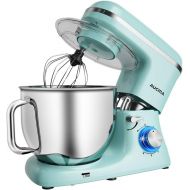 Aucma Stand Mixer,7.4QT Kitchen Food Mixer, Electric Mixer with Dough Hook, Wire Whip & Beater (Blue)