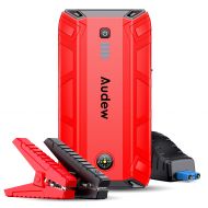 Audew Car Jump Starter,1500A Peak 17000mAh 12V Car Battery Booster (Up to 8L Gas or 6L Diesel Engine),Portable Power Pack with Smart Jumper Cable,Quick Charge 3.0,Type-C,LED Flashl