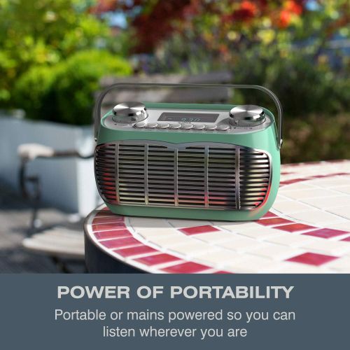 Audible Fidelity AM FM Portable Radio, Battery Operated or AC Powered Retro Portable Radios with Best Reception, Vintage Clock Radio with Dual Alarms, Plug in Wall Transistor Radio, Shortwave AM/FM