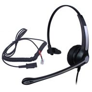 Audicom Mono Call Center Headset with Mic + Quick Disconnect Headphone for Yealink SIP-T19P T20P T21P T22P T26P T28P T32G T41P T38G T42G T46G and Huawei ET325 ET525 Telephone IP Ph
