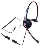 Audicom Call Center Telephone RJ Headset Noise Cancelling Headphone with Mic and Quick Disconnect for PPanasonic KX-T Series IP phones KX-T2260 KX-T7750