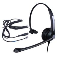 Audicom Monaural Call Center Headset with Mic + Quick Disconnect Headphone for Cisco Telephone IP Phones 7931G 7940 7940G 7941 7942 and Plantronics Amplifier M10 M12 Vista Modular