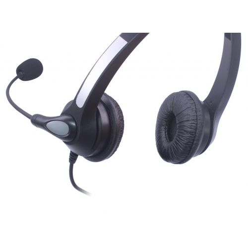  Audicom Binaural Call Center Headset Headphone with Mic and Quick Disconnect for Cisco Unified Telephone IP Phones 7931G 7940 7941 7942 7945 7960 and Plantronics M10 Vista Modular