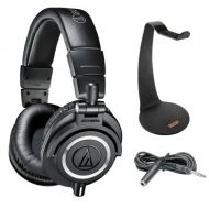 Audio-Technica ATH-M50x Monitor Headphones (Black) with Headphone Stand & Extension Cable 10