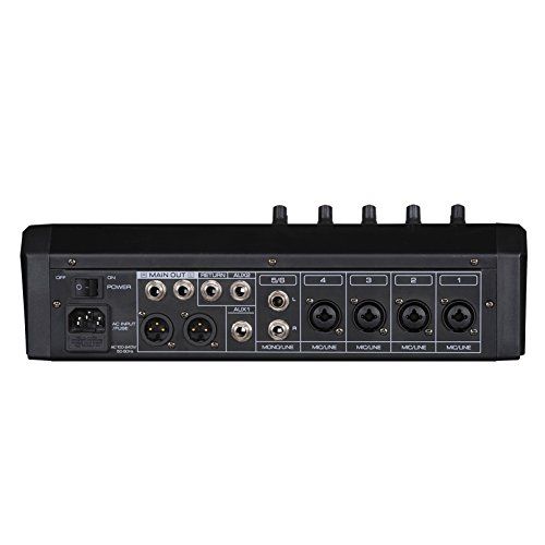  Audio 2000S Audio 2000s AMX7332UBT 6-Channel Audio Mixer with USB, Bluetooth and DSP Sound Effects