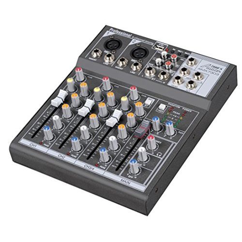  Audio 2000S Audio2000S AMX7303- Professional Four-Channel Audio Mixer with USB and DSP Processor