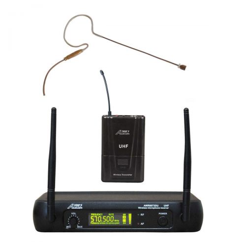  Audio 2000S Audio 2000s 6073U630CC Cocoa Color Mini Headset Single Channel UHF Wireless Microphone