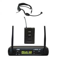 Audio 2000S Audio 2000s UHF Wireless Microphone 6073UH518 with Elastic and Removable Headband Headset For Aerobic, Yoga & Zumba