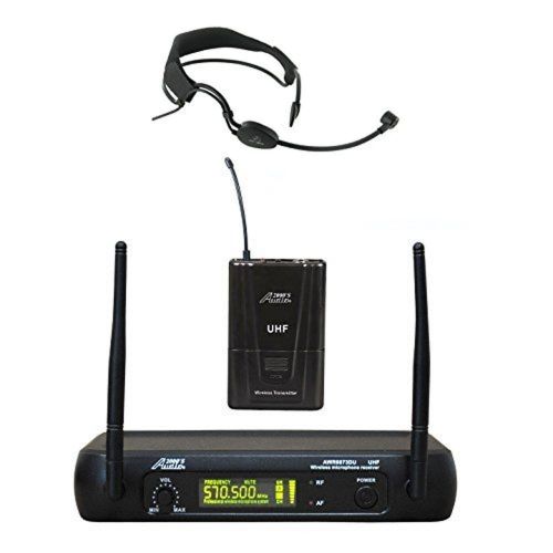  Audio 2000S Audio 2000s UHF Wireless Microphone 6073UH518 with Elastic and Removable Headband Headset For Aerobic, Yoga & Zumba