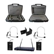 Audio 2000S Audio2000S S6002U Dual Channel Wireless System with Two Handheld Wireless Microphones