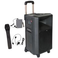 Audio 2000S Audio2000S AWP6404 Pull-N-Go All-In-One Portable Wireless PA System with Rechargeable Batteries