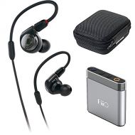 Audio-Technica ATH-E40 E-Series Professional In-Ear Monitor Headphones + FiiO A1 Portable Headphone Amp (Silver)