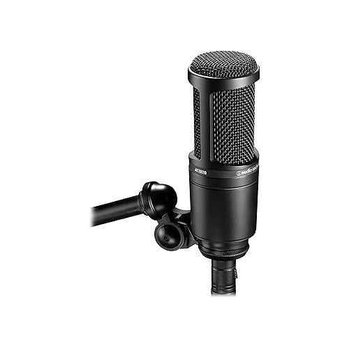 오디오테크니카 Audio-Technica AT2020 Cardioid Condenser Studio XLR Microphone, Ideal for Project/Home Studio Applications,Black