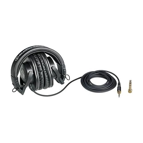 오디오테크니카 Audio-Technica ATH-M30x Professional Studio Monitor Headphones, Black