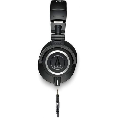 오디오테크니카 Audio-Technica ATH-M50X Professional Studio Monitor Headphones, Black, Professional Grade, Critically Acclaimed, with Detachable Cable