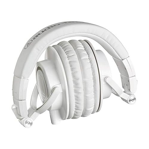 오디오테크니카 Audio-Technica ATH-M50XWH Professional Studio Monitor Headphones, White, Small