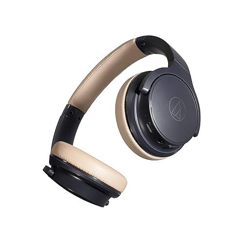 오디오테크니카 Audio-Technica ATH-S220BTNBG Wireless On Ear Headphones, Navy/Beige