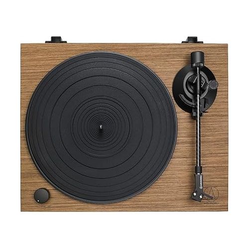 오디오테크니카 Audio-Technica AT-LPW40WN Fully Manual Belt-Drive Turntable, 2 Speeds, Dynamic Anti-Skate Control, Carbon-Fiber Tonearm Walnut