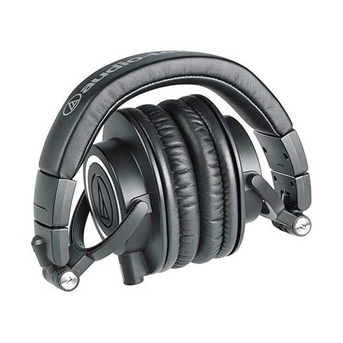 오디오테크니카 Audio-Technica ATH-M50x Professional Monitor Headphones + Slappa Full Sized HardBody PRO Headphone Case (SL-HP-07)