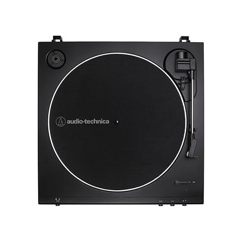 오디오테크니카 Audio-Technica AT-LP60X Fully Automatic Belt-Drive Stereo Turntable (Black) Bundle with Bluetooth Studio Monitors - Pair (2 Items)