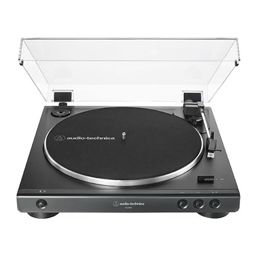 오디오테크니카 Audio-Technica AT-LP60X Fully Automatic Belt-Drive Stereo Turntable (Black) Bundle with Bluetooth Studio Monitors - Pair (2 Items)