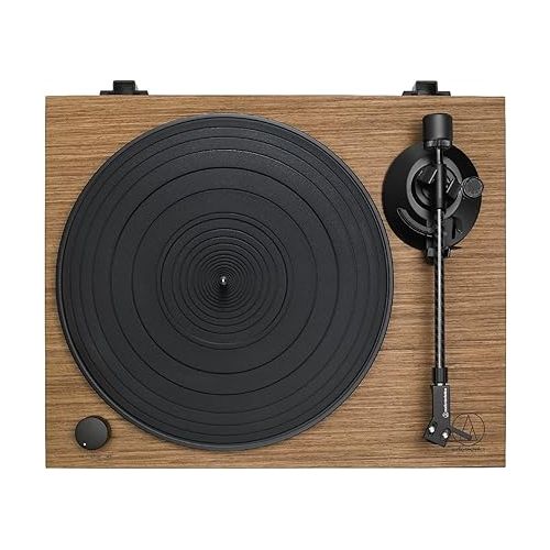 오디오테크니카 Audio-Technica AT-LPW40WN Fully Manual Belt-Drive Turntable with Studio Monitors and Vinyl Record Care System Bundle (4 Items)