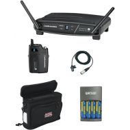 Audio-Technica ATW-1101/L System 10 Digital Wireless Lavalier Microphone Set with GM-1W Mobile Pack & 4-Hour Rapid Charger Kit