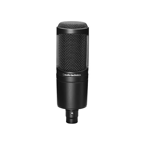 오디오테크니카 Audio-Technica AT2020PK Vocal Microphone Pack - XLR Mic, Boom Arm, Headphones & Focusrite Scarlett Solo USB Audio Interface for Recording, Streaming, Podcasting