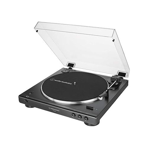 오디오테크니카 Audio-Technica AT-LP60XBT Fully Automatic Bluetooth Belt-Drive Stereo Turntable with Dust Cover, Die-cast Aluminum Platter Bundle with 3-Inch Powered Bluetooth Studio 20W Monitors Pair (2 Items)