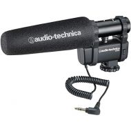 Audio-Technica AT8024 Stereo/Mono Camera-Mount Condenser Microphone,Black