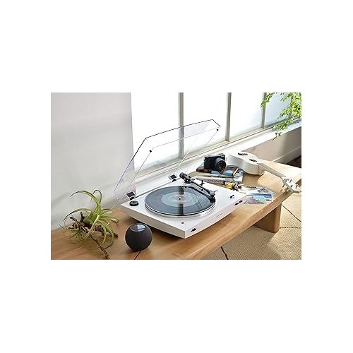 오디오테크니카 Audio-Technica Audio Technica AT-LP3XBT-WH Bluetooth Turntable Belt Drive Fully Automatic 33/45 (White)