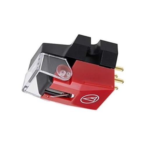 오디오테크니카 Audio-Technica VM540ML MicroLine Dual Moving Magnet Stereo Turntable Cartridge Red AT-HS6BK Universal Turntable Headshell, Black