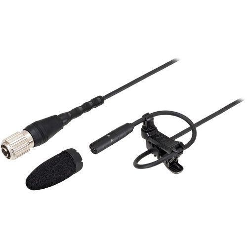 오디오테크니카 Audio-Technica BP898 Subminiature Cardioid Lavalier Microphone with Hirose cH-Style Connector & XLR/Power Module (Black)
