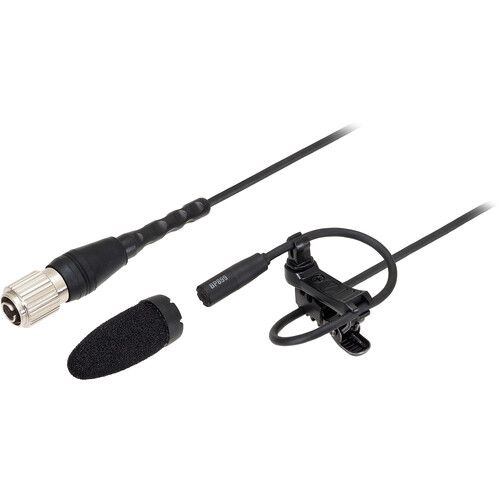 오디오테크니카 Audio-Technica BP899 Subminiature Omnidirectional Lavalier Microphone with Normal Sensitivity, Hirose cH-Style Connector & XLR/Power Module (Black)