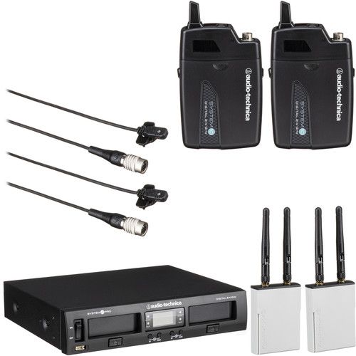 오디오테크니카 Audio-Technica ATW-1311/L System 10 PRO Dual-Channel Digital Wireless Omni Lavalier Microphone System (2.4 GHz)