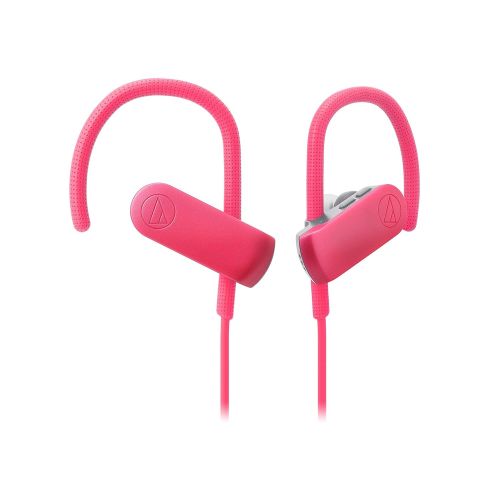 오디오테크니카 Audio-Technica ATH-SPORT50BTBK SonicSport Bluetooth Wireless In-Ear Headphones, Pink