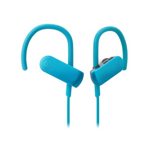 오디오테크니카 Audio-Technica ATH-SPORT50BTBK SonicSport Bluetooth Wireless In-Ear Headphones, Blue