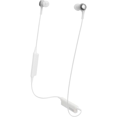 오디오테크니카 Audio-Technica ATH-CK200BT Bluetooth Wireless In-Ear Headphones with In-Line Mic & Control, White