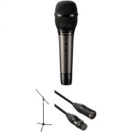 Audio-Technica ATM710 Cardioid Condenser Handheld Microphone Kit with Mic Stand and Cable